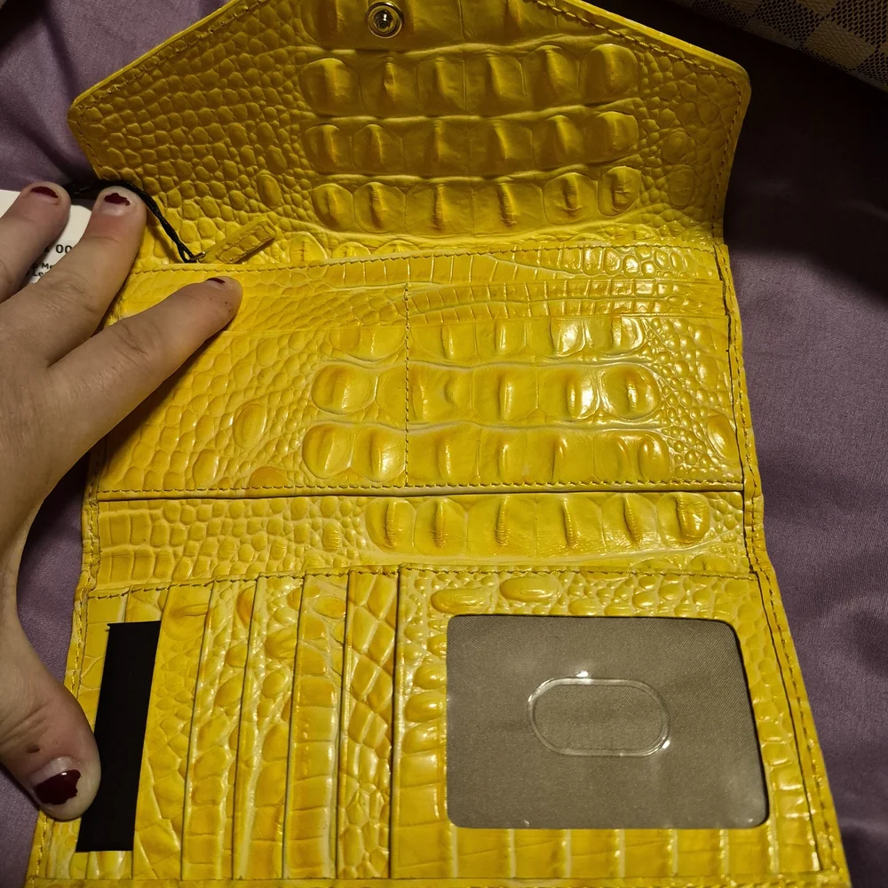 Brahmin Yellow Embossed Wallet - Picture 4 of 5